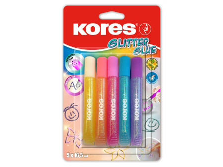 Kores Colle liquide 'Glitter Glue', couleurs pastelles