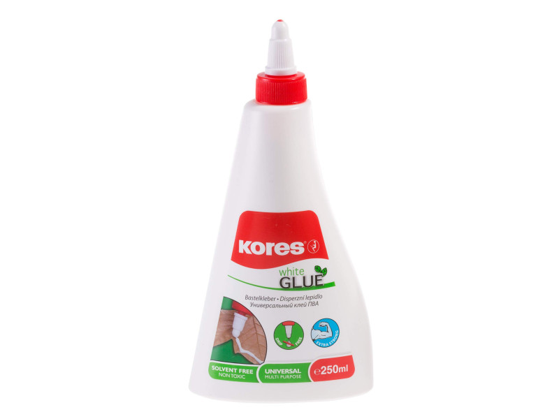 Kores Colle de bricolage 'whiteGLUE', sans solvant, 250 g