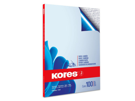 Kores papier carbone, format A4, 100 feuilles, bleu