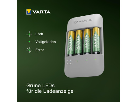 VARTA Chargeur ECO Charger Pro Recycled, avec 4x Micro AAA