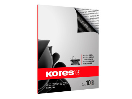 Kores papier carbone, format A4, 10 feuilles, noir