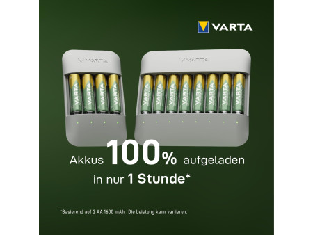 VARTA Chargeur ECO Charger Pro Recycled, avec 4x Micro AAA