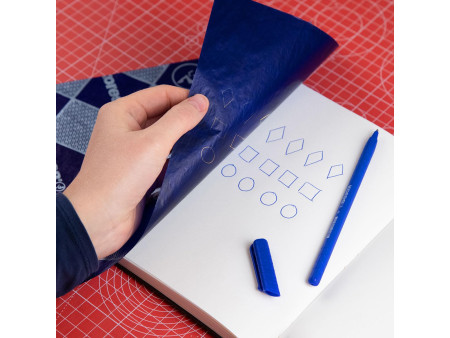 Kores papier carbone, format A4, 10 feuilles, bleu