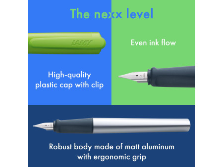 LAMY Stylo à plume nexx lime, taille de plume: A