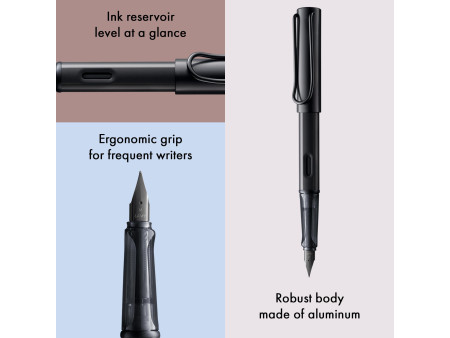 LAMY Stylo à plume AL-star black, taille de plume: M