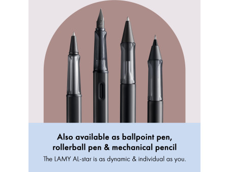 LAMY Stylo à plume AL-star black, taille de plume: M