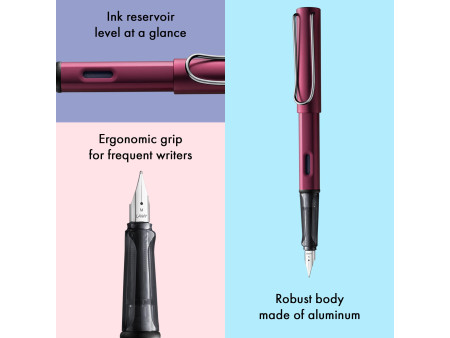 LAMY Stylo à plume AL-star black purple, taille de plume: M