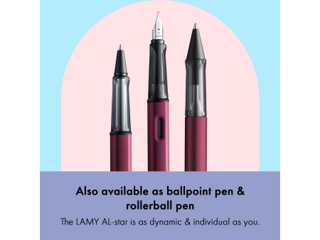 LAMY Stylo à plume AL-star black purple, taille de plume: M