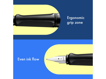 LAMY Stylo à plume safari black, taille de plume: M