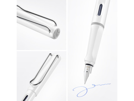 LAMY Stylo à plume safari white, taille de plume: M