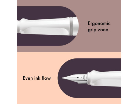 LAMY Stylo à plume safari white, taille de plume: M