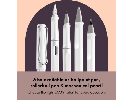 LAMY Stylo à plume safari white, taille de plume: M