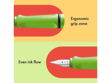 LAMY Stylo à plume safari green, taille de plume: M