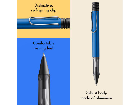 LAMY Stylo à bille rétractable AL-star oceanblue