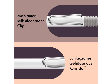 LAMY Stylo à bille rétractable safari white