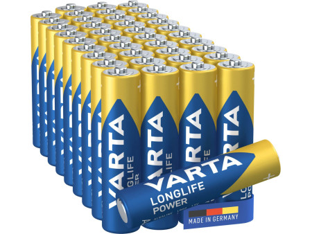 VARTA Pile alcaline Longlife Power carton, de type AAA
