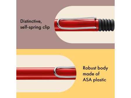 LAMY Stylo à bille rétractable safari red