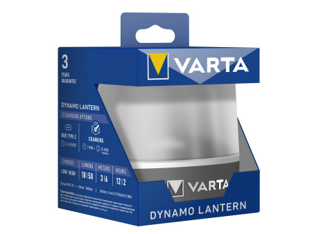 VARTA Lampe de camping / Lanterne 'Dynamo Lantern', gris