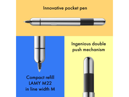 LAMY Stylo à bille rétractable pico chrome