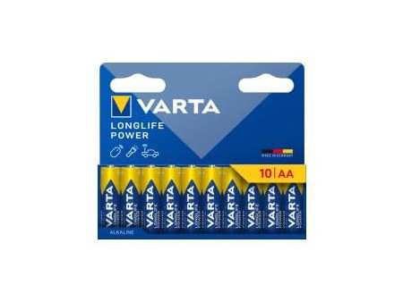 VARTA Pile alcaline 'LONGLIFE POWER', Mignon AA, pack de 10