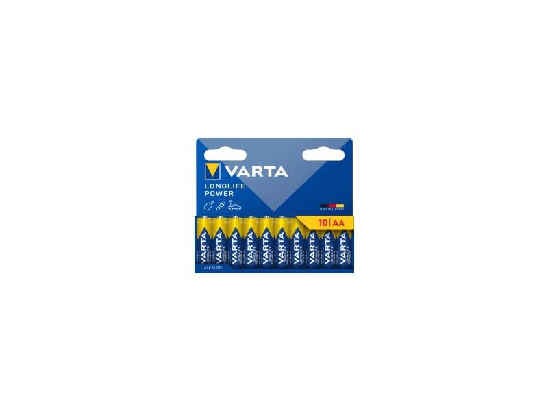 VARTA Pile alcaline 'LONGLIFE POWER', Mignon AA, pack de 10