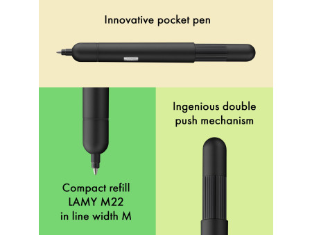 LAMY Stylo à bille rétractable pico black