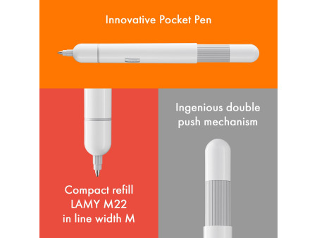 LAMY Stylo à bille rétractable pico white