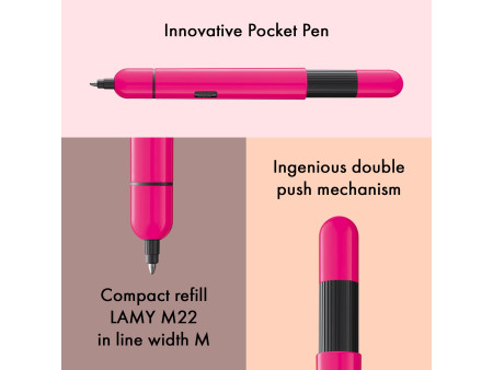 LAMY Stylo à bille rétractable pico rose fluo