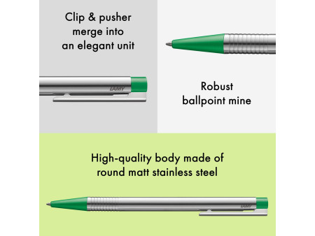 LAMY Stylo à bille rétractable logo mat green