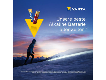 VARTA Pile alcaline 'LONGLIFE POWER', Mignon AA, pack de 12