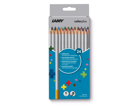 LAMY Crayon de couleur triangulaire colorplus, étui de 24