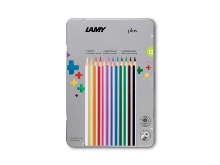 LAMY Crayon de couleur triangulaire plus, étui métal de 12