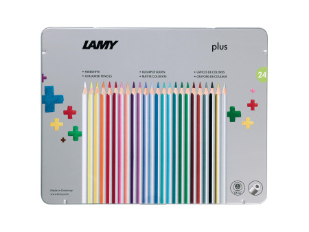 LAMY Crayon de couleur triangulaire plus, étui métal de 24