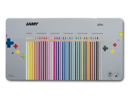 LAMY Crayon de couleur triangulaire plus, étui métal de 36