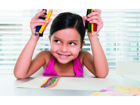 LAMY Crayon de couleur 3-en-1 3plus, étui carton de 6