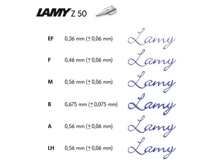LAMY Plume de rechange Z50, B, acier