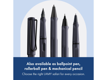 LAMY Stylo plume safari steel black, taille de plume: M
