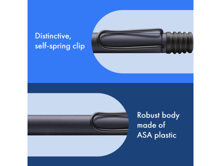 LAMY Stylo à bille rétractable safari steel black