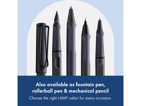 LAMY Stylo à bille rétractable safari steel black