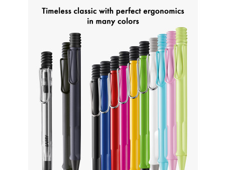 LAMY Stylo à bille rétractable safari steel black