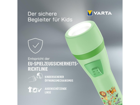 VARTA Lampe de poche pour enfants 'Kids Flashlight', vert
