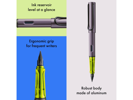 LAMY Stylo plume AL-star aubergine, taille de plume: M