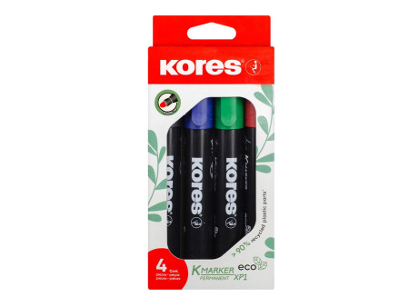Kores Marqueur permanent 'ECO XP1', pointe ronce, étui