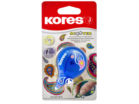 Kores Roller correcteur jetable 'Scooter Paisley', assorti