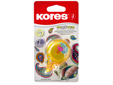 Kores Roller correcteur jetable 'Scooter Paisley', assorti