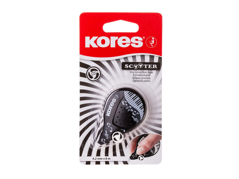 Kores roller correcteur jetable 'BLACK & WHITE'