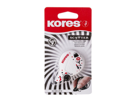 Kores roller correcteur jetable 'BLACK & WHITE'