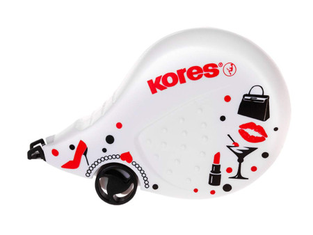 Kores roller correcteur jetable 'BLACK & WHITE'