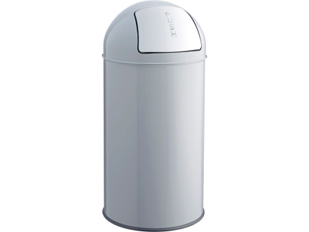 helit Poubelle en métal 'the dome', 50 litres, gris moyen