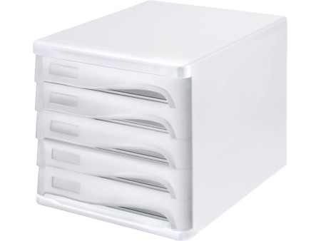 helit Module de classement 'the wave', 5 tiroirs, blanc/gris
